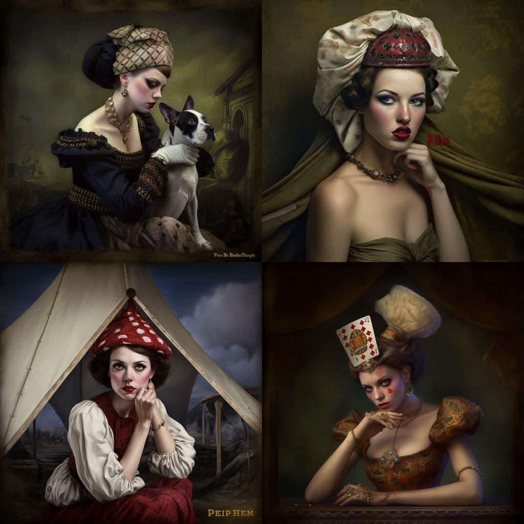Peter Kemp style, Midjourney V5, render 1 of 4