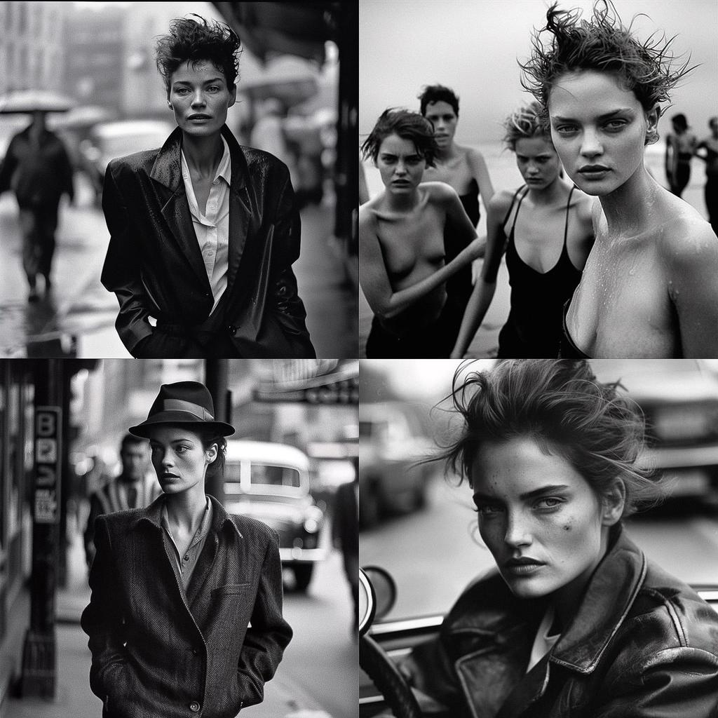 Peter Lindbergh style, Midjourney V5, render 1 of 4