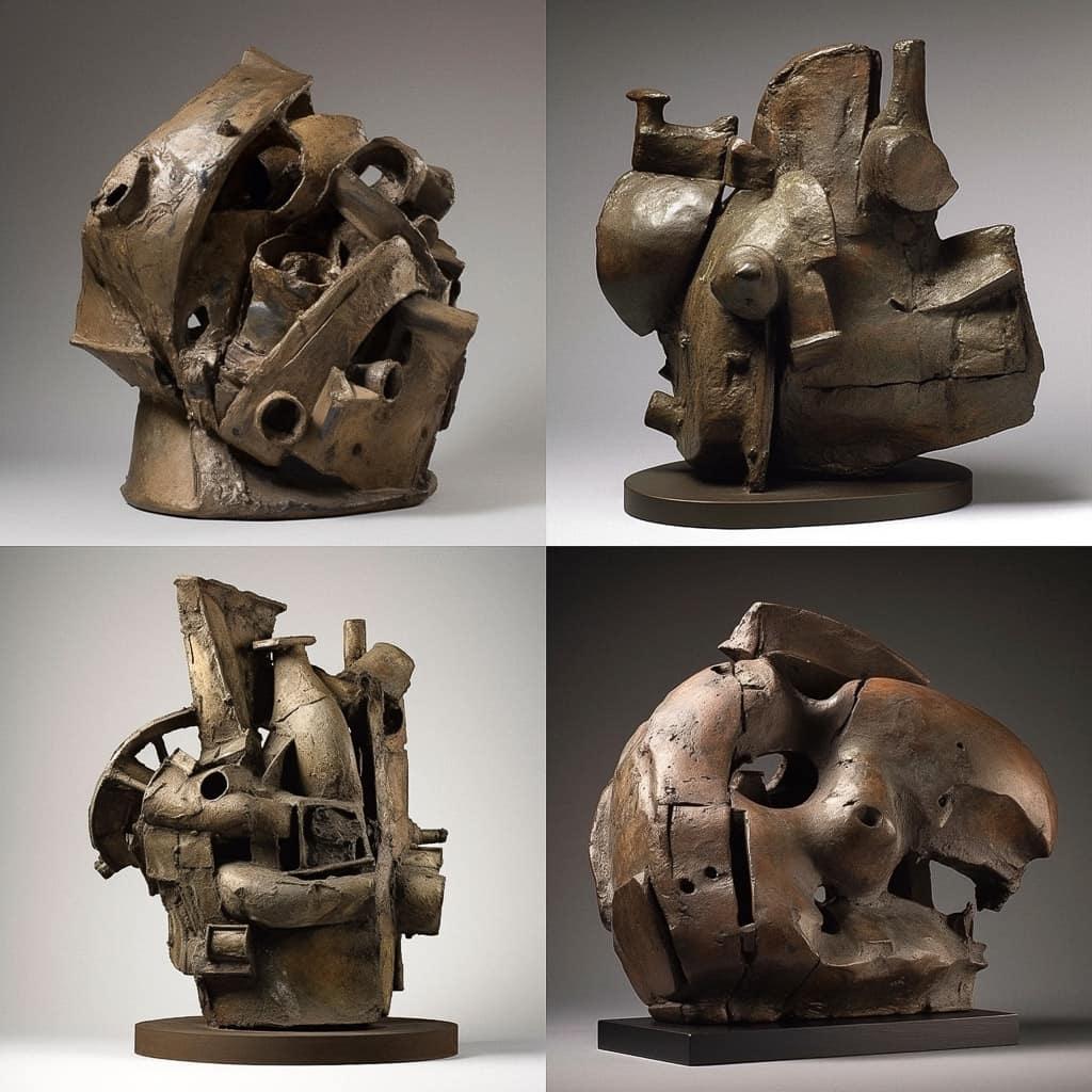 Peter Voulkos style, Midjourney V5, render 1 of 4