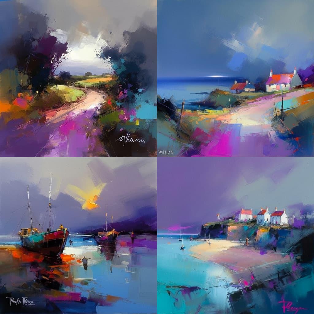 Peter Wileman style, Midjourney V5, render 1 of 4