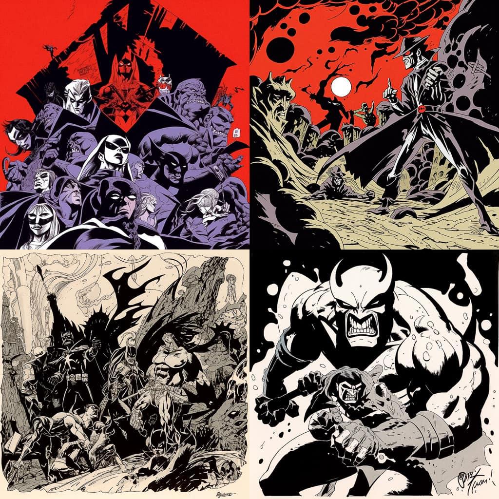 Phil Hester style, Midjourney V5, render 1 of 4