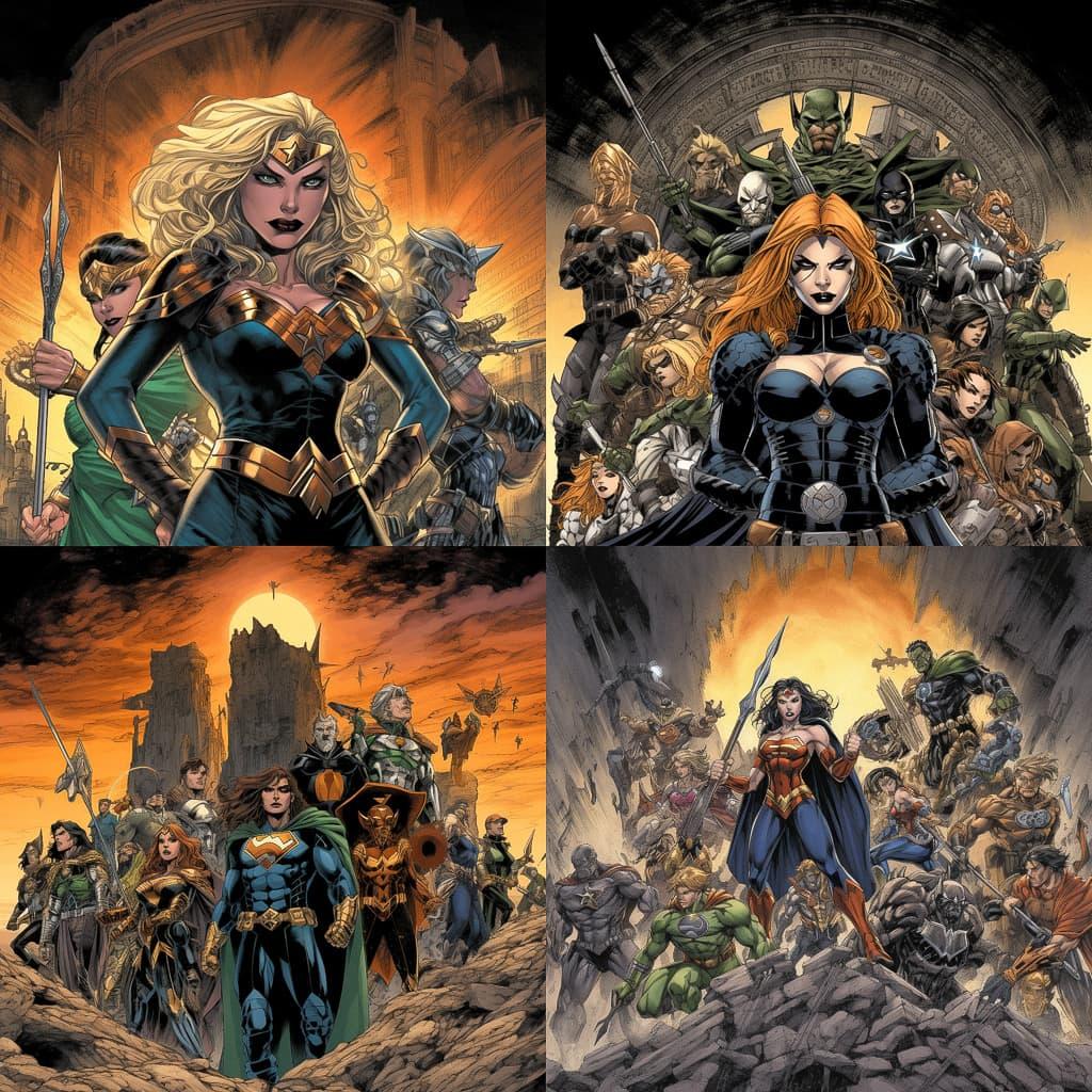 Phil Jimenez style, Midjourney V5, render 1 of 4