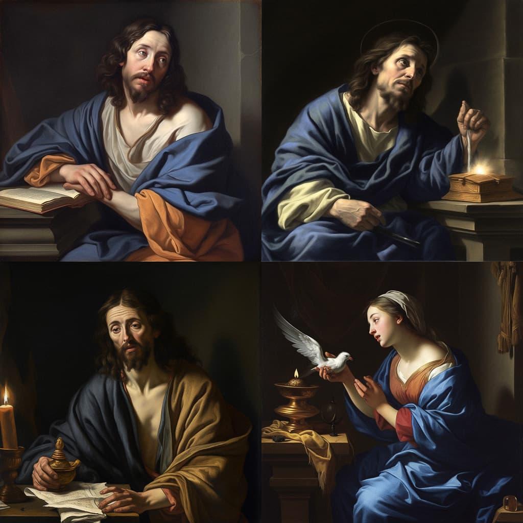 Philippe de Champaigne style, Midjourney V5, render 1 of 4