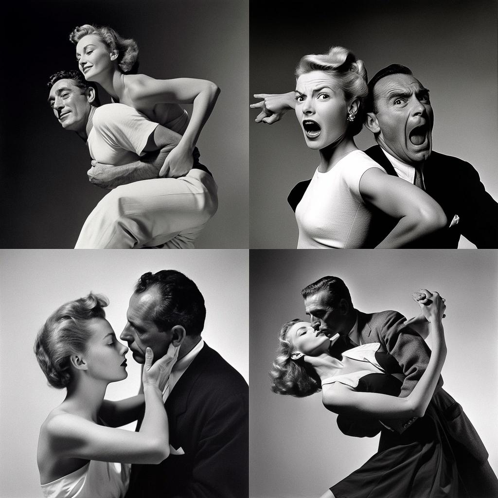 Philippe Halsman style, Midjourney V5, render 1 of 4