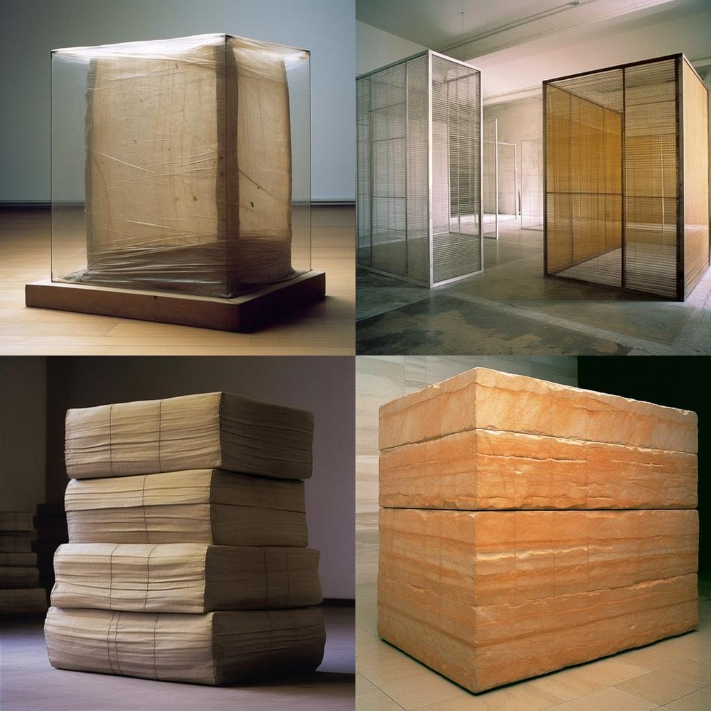 Piero Manzoni style, Midjourney V5, render 1 of 4