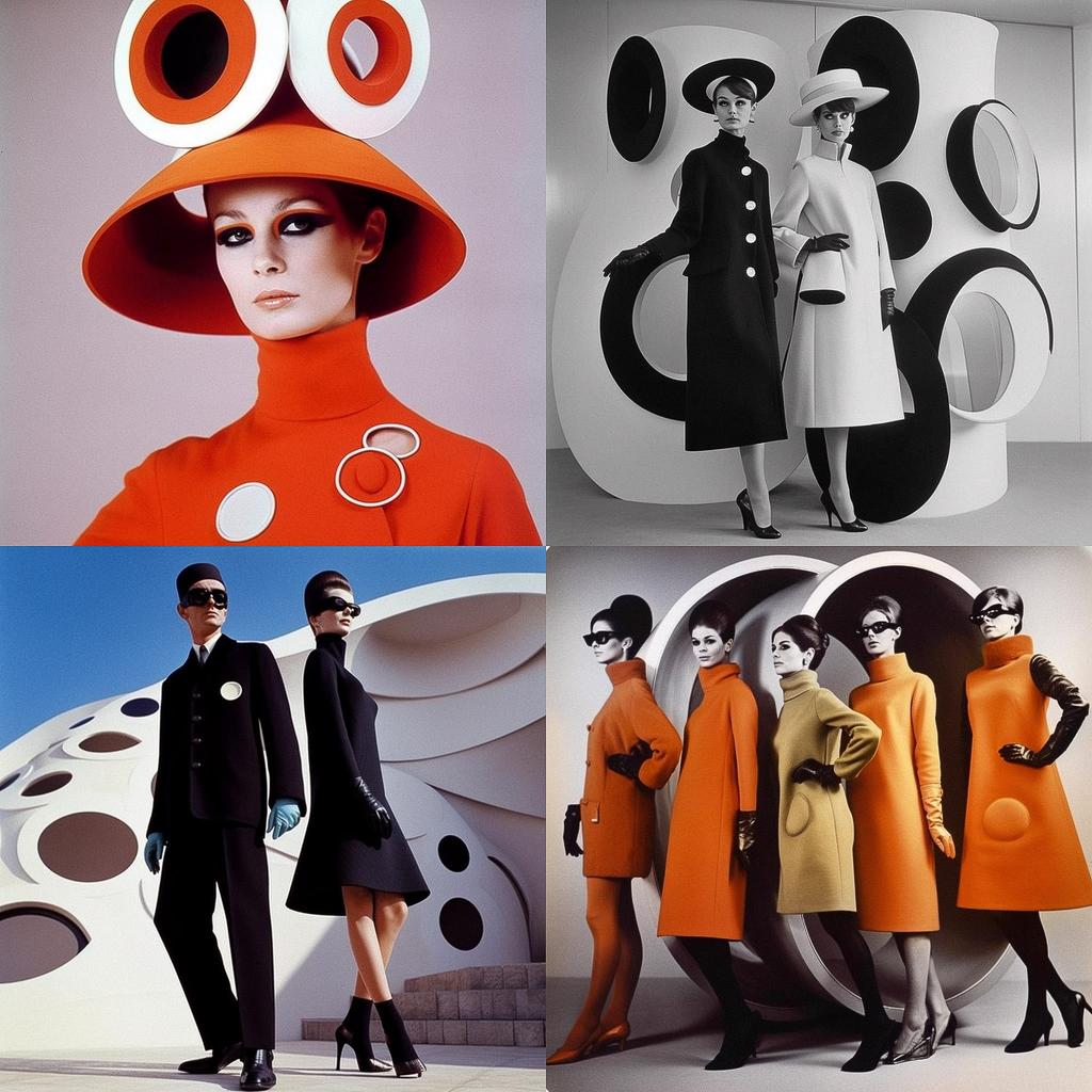 Pierre Cardin style, Midjourney V5, render 1 of 4