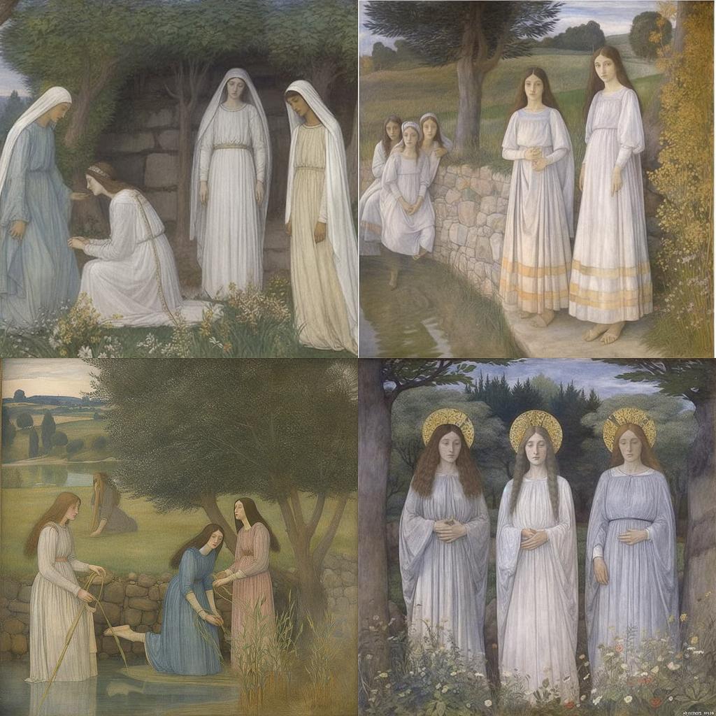 Pierre Puvis de Chavannes style, Midjourney V5, render 1 of 4