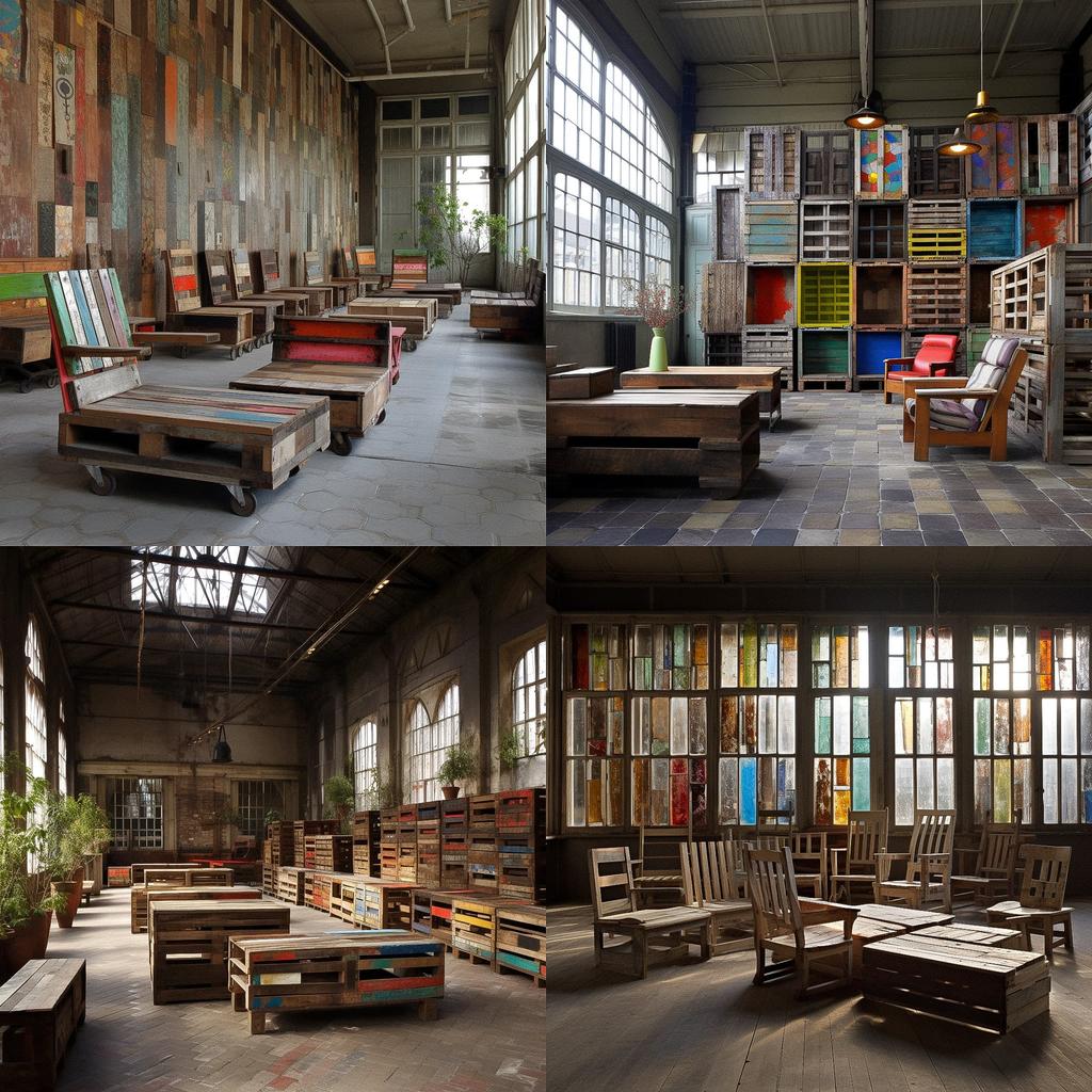 Piet Hein Eek style, Midjourney V5, render 1 of 4