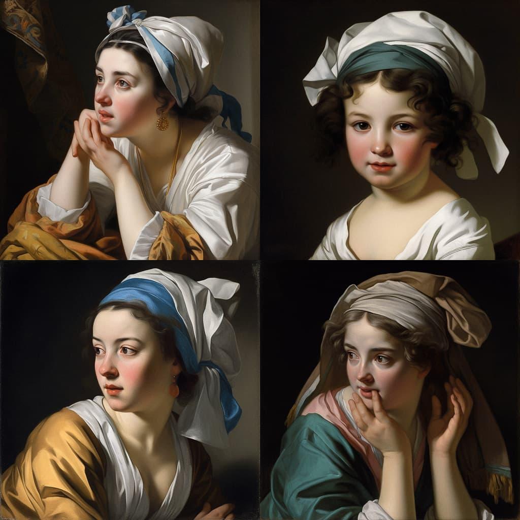Pietro Antonio Rotari style, Midjourney V5, render 1 of 4