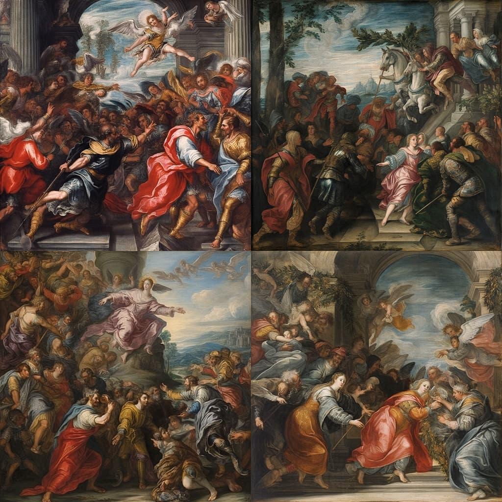 Pietro da Cortona style, Midjourney V5, render 1 of 4