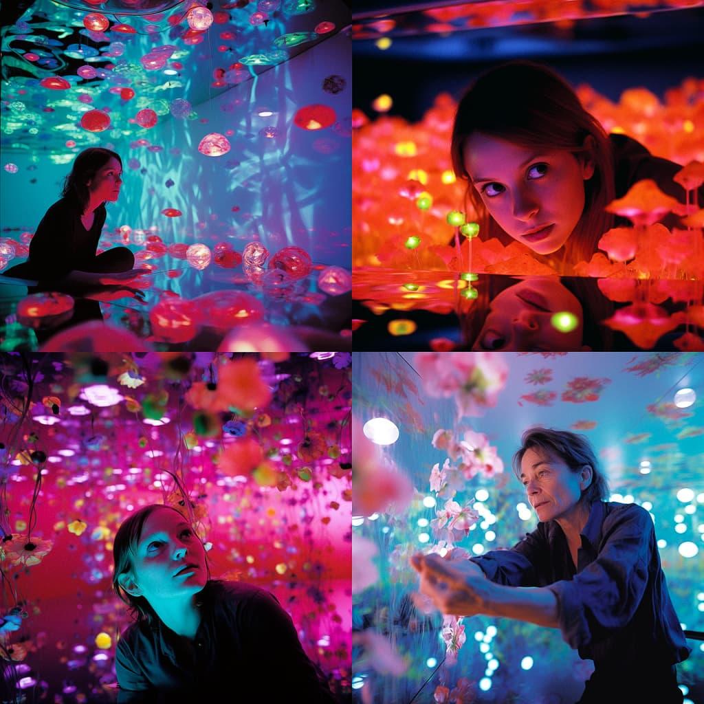 Pipilotti Rist style, Midjourney V5, render 1 of 4