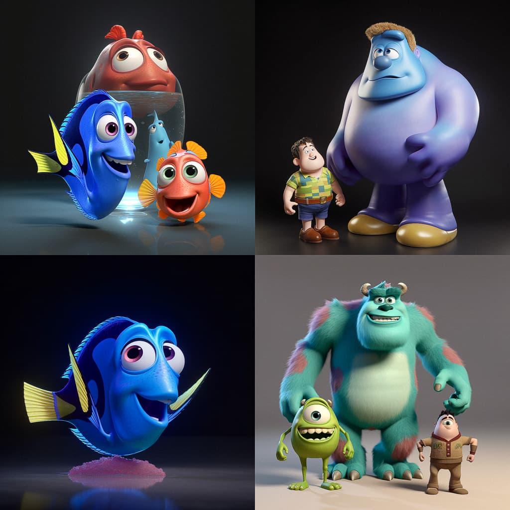 Pixar studio style, Midjourney V5, render 1 of 4