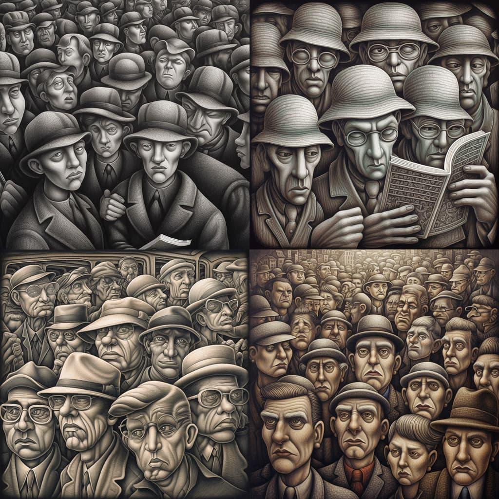 PJ Crook style, Midjourney V5, render 1 of 4
