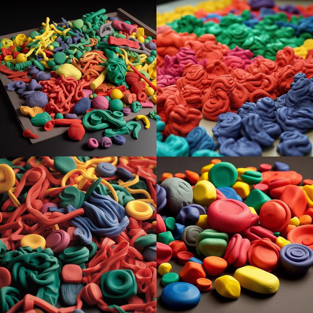 Plasticine style, Midjourney V5, render 1 of 4