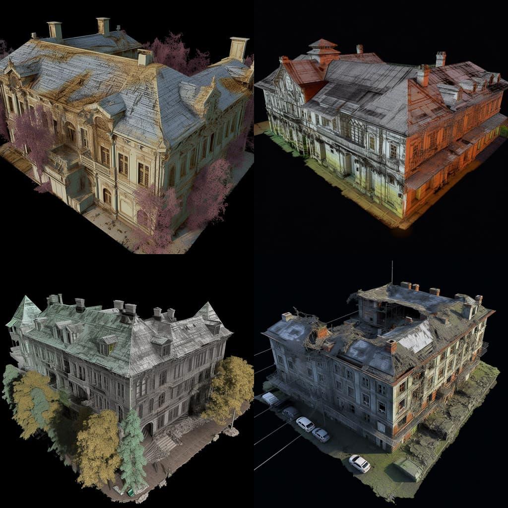 Point cloud style, Midjourney V5, render 1 of 4