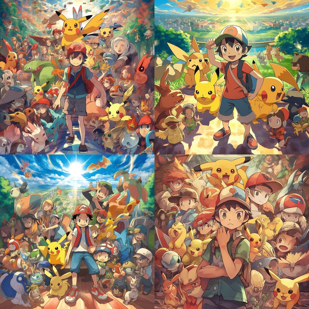 Pokemon style, Midjourney V5, render 1 of 4