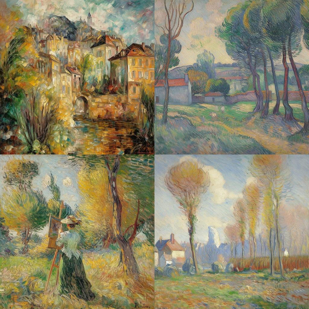 Post-impressionism style, Midjourney V5, render 1 of 4