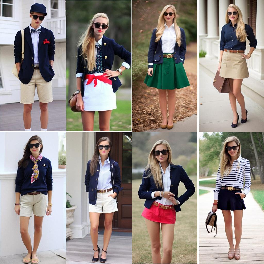 Preppy fashion style, Midjourney V5, render 1 of 4