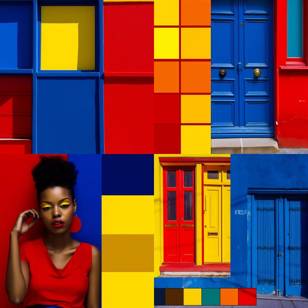 Primary colors style, Midjourney V5, render 1 of 4