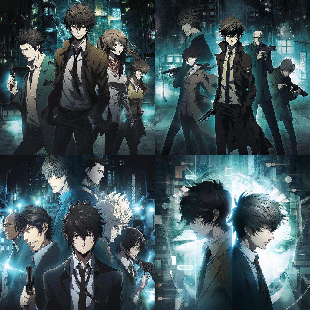 Psycho-Pass style, Midjourney V5, render 1 of 4