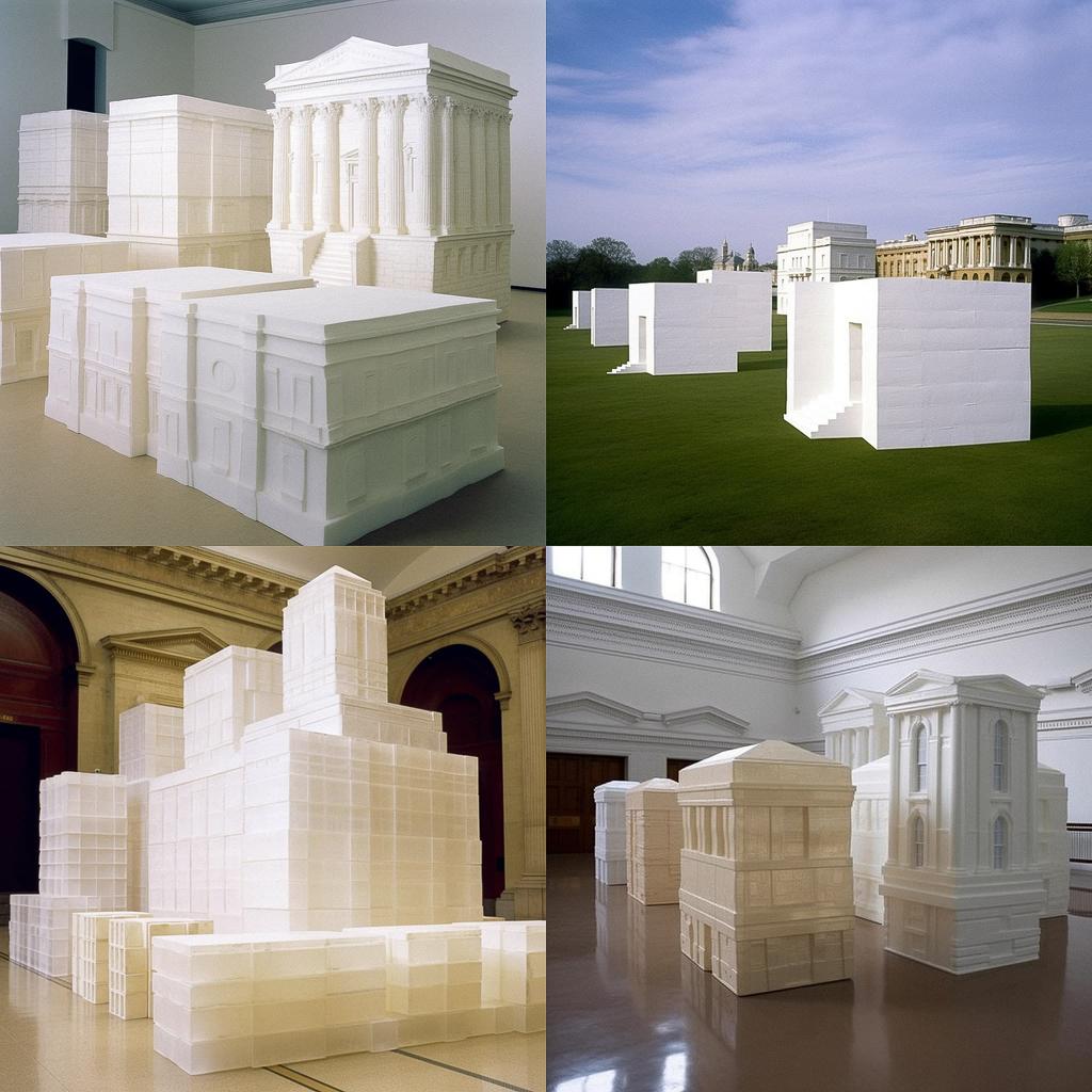 Rachel Whiteread style, Midjourney V5, render 1 of 4