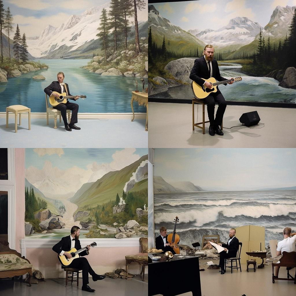Ragnar Kjartansson style, Midjourney V5, render 1 of 4