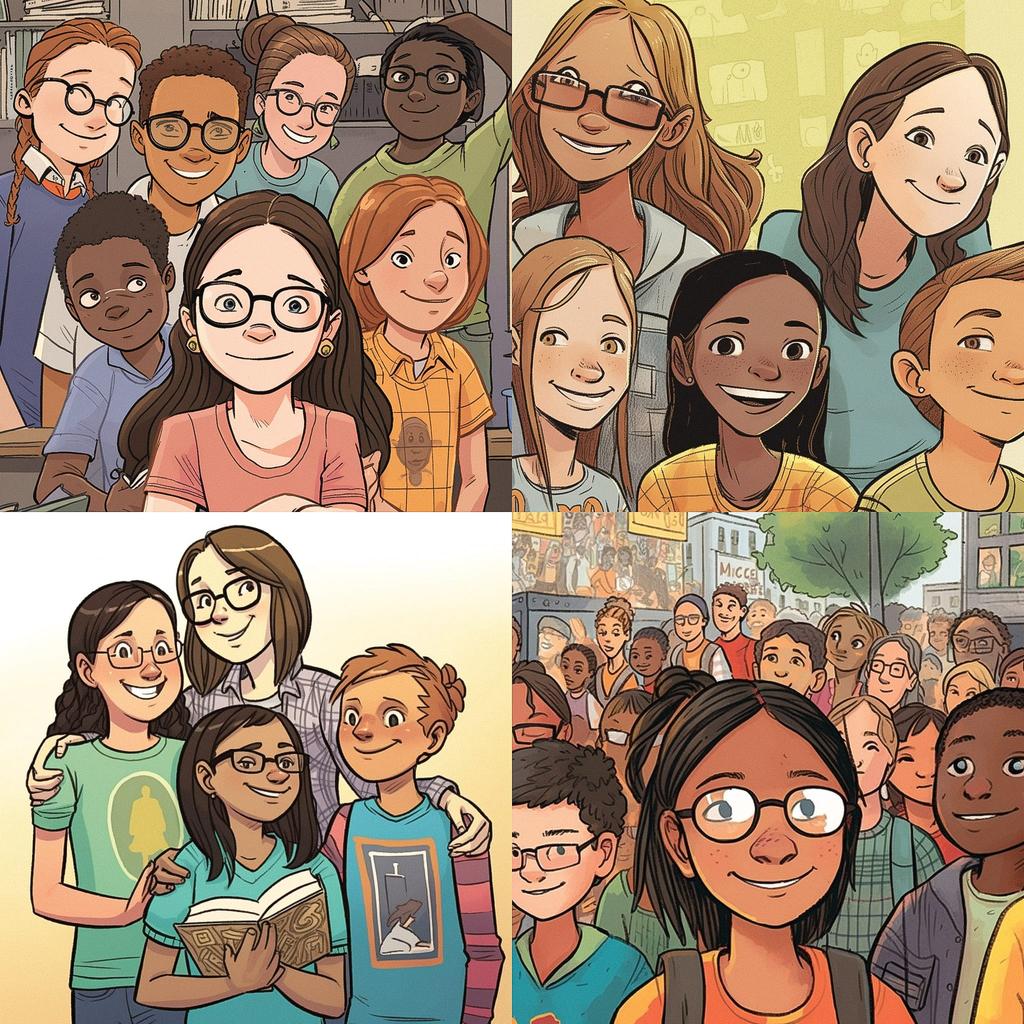 Raina Telgemeier style, Midjourney V5, render 1 of 4