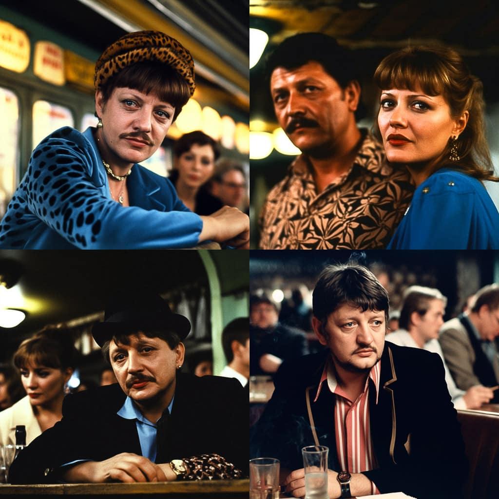 Rainer Werner Fassbinder style, Midjourney V5, render 1 of 4
