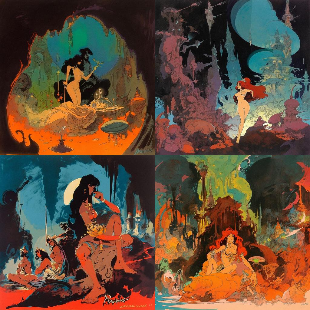 Ralph Bakshi style, Midjourney V5, render 1 of 4