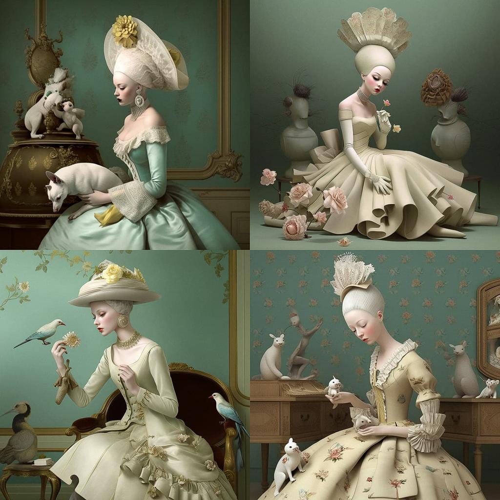 Ray Caesar style, Midjourney V5, render 1 of 4