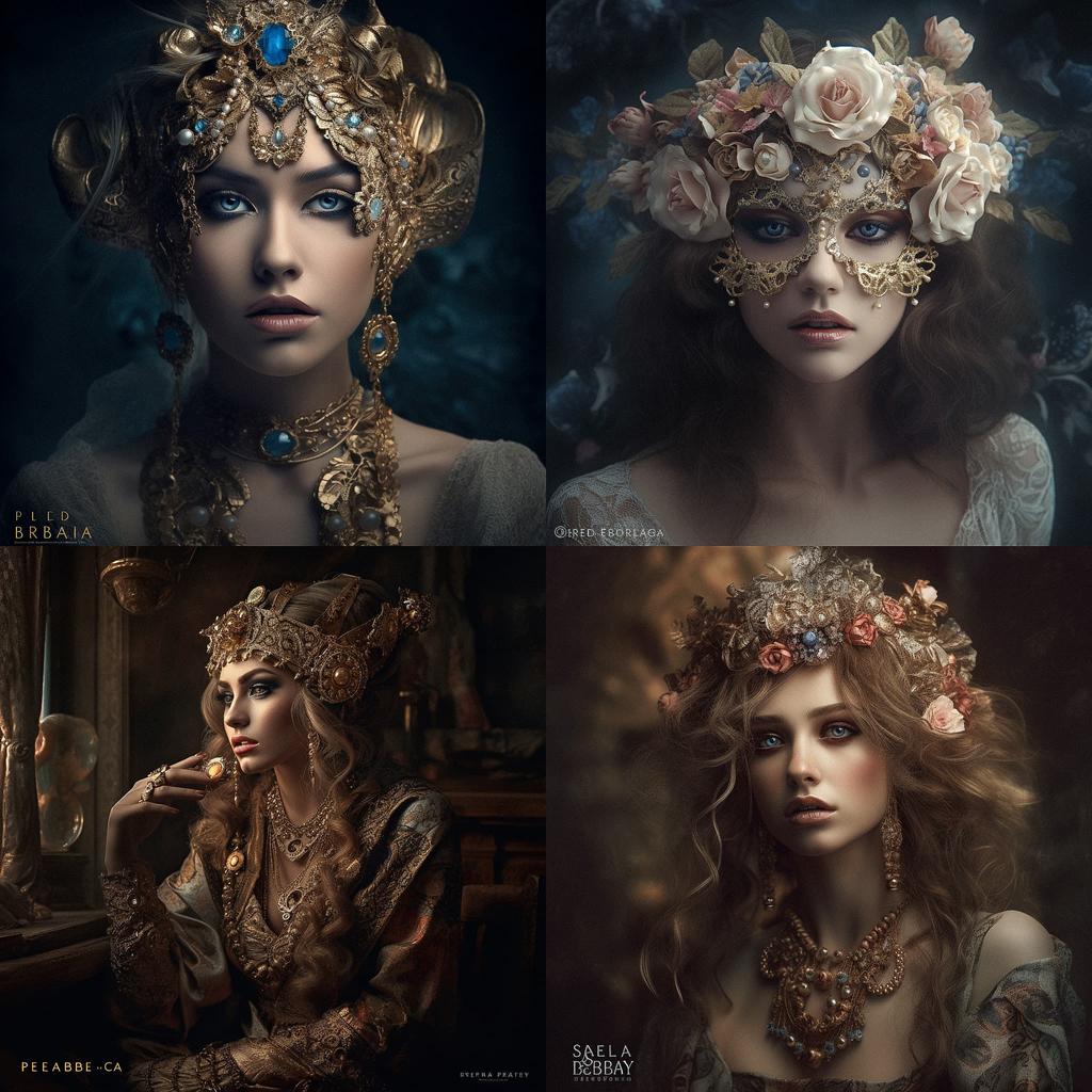 Rebeca Saray style, Midjourney V5, render 1 of 4