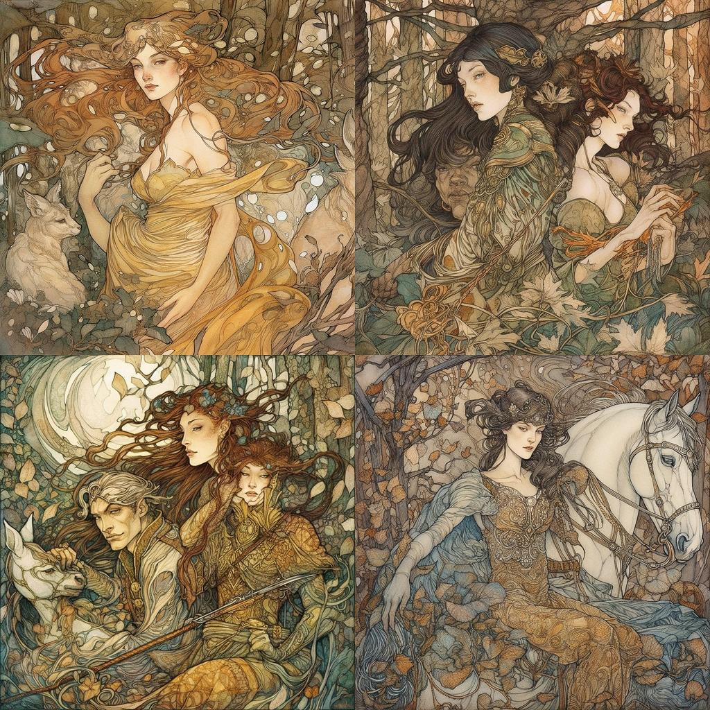 Rebecca Guay style, Midjourney V5, render 1 of 4