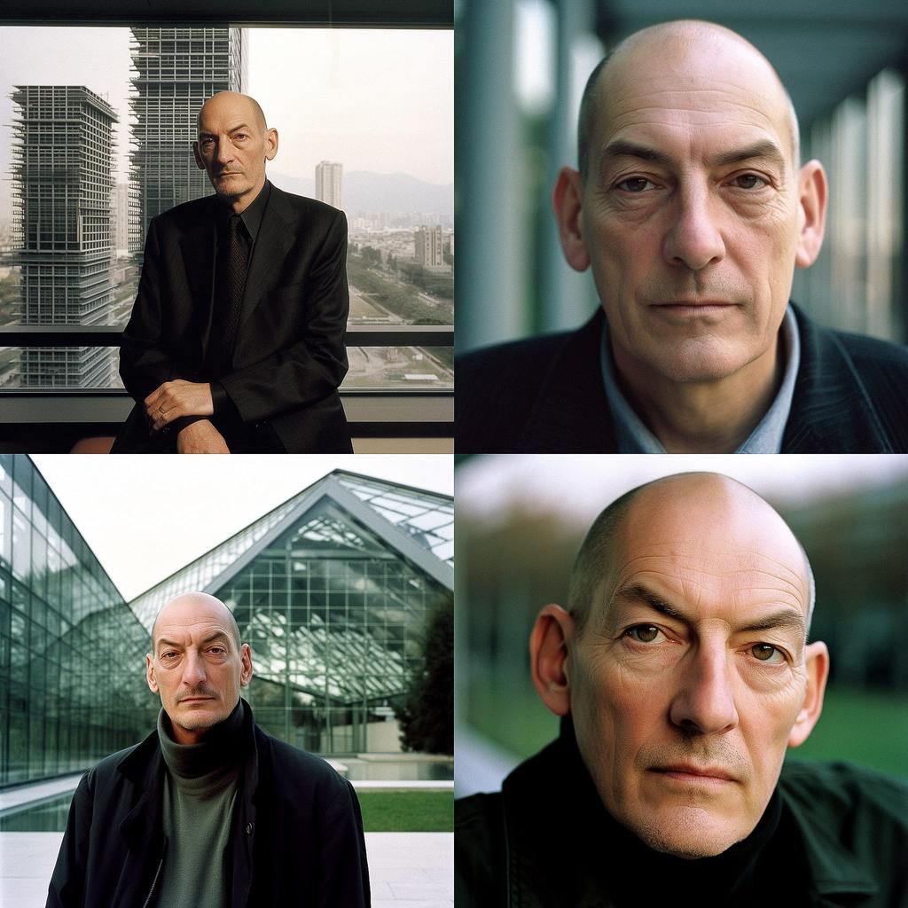 Rem Koolhaas style, Midjourney V5, render 1 of 4