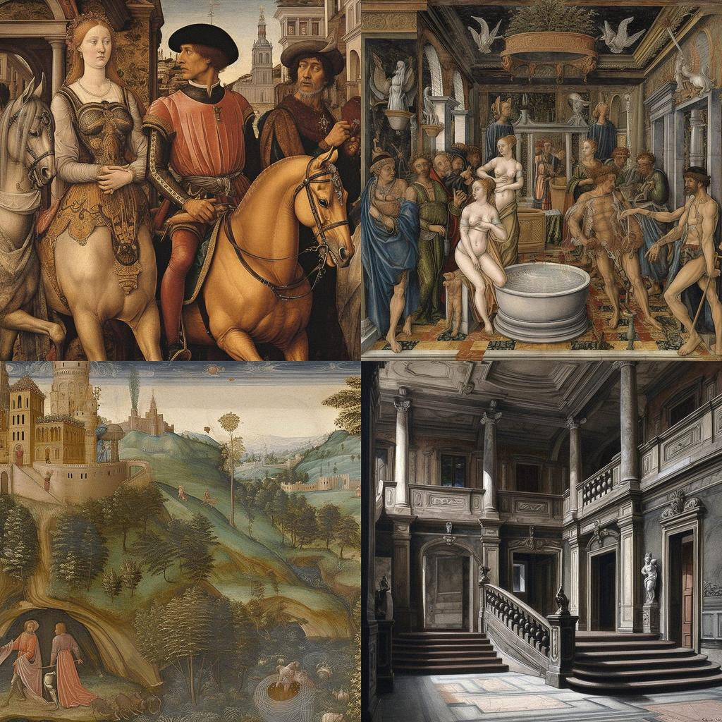 Renaissance style, Midjourney V5, render 1 of 4