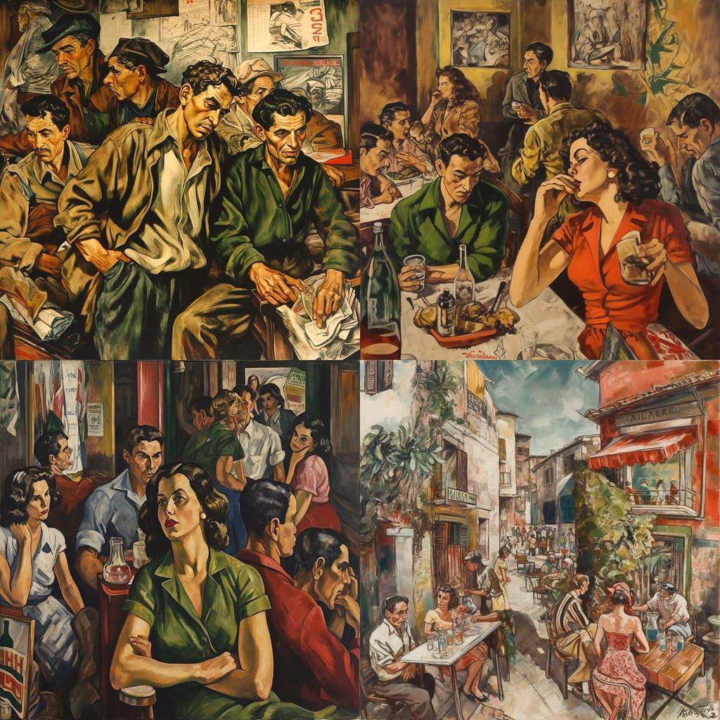 Renato Guttuso style, Midjourney V5, render 1 of 4