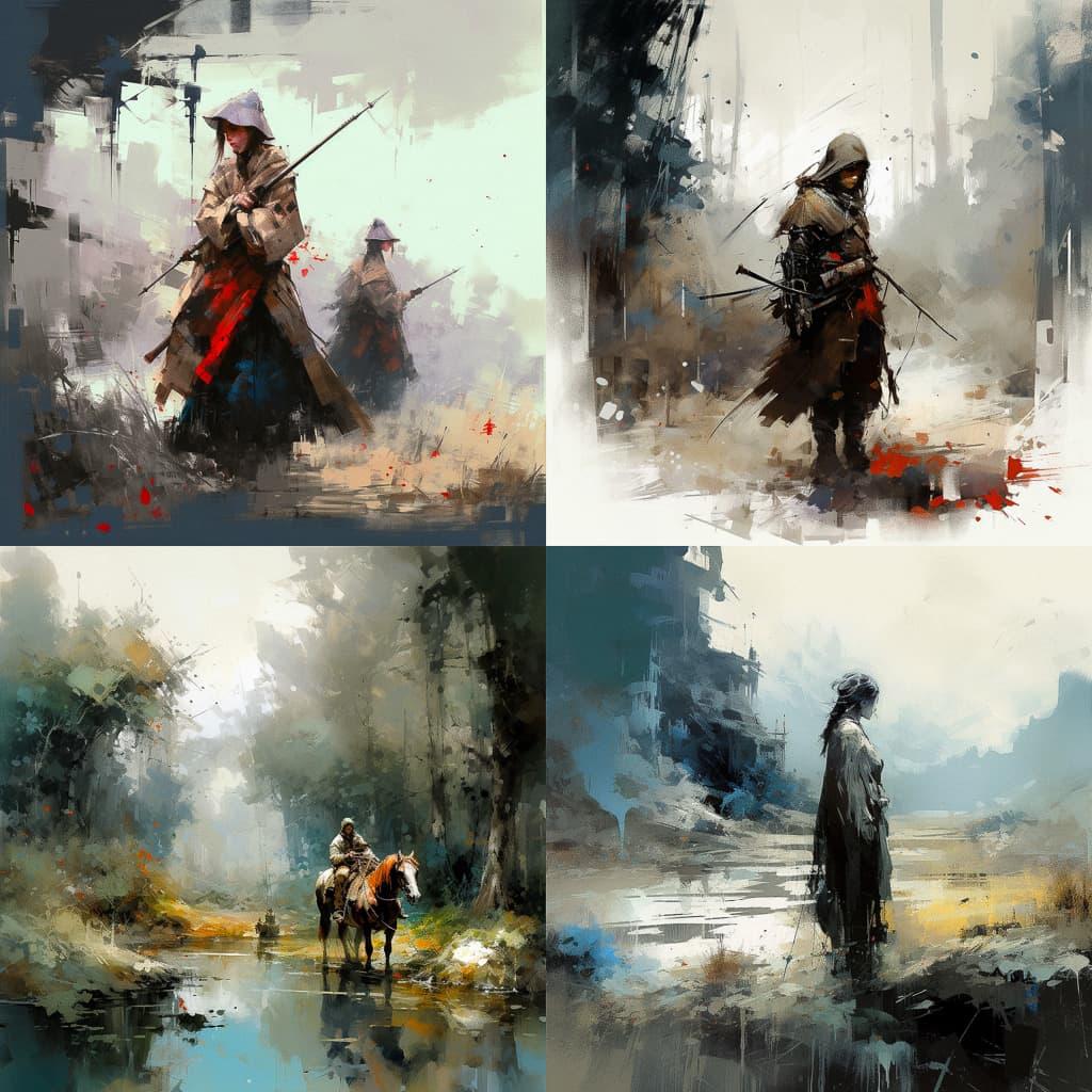 Richard Anderson style, Midjourney V5, render 1 of 4