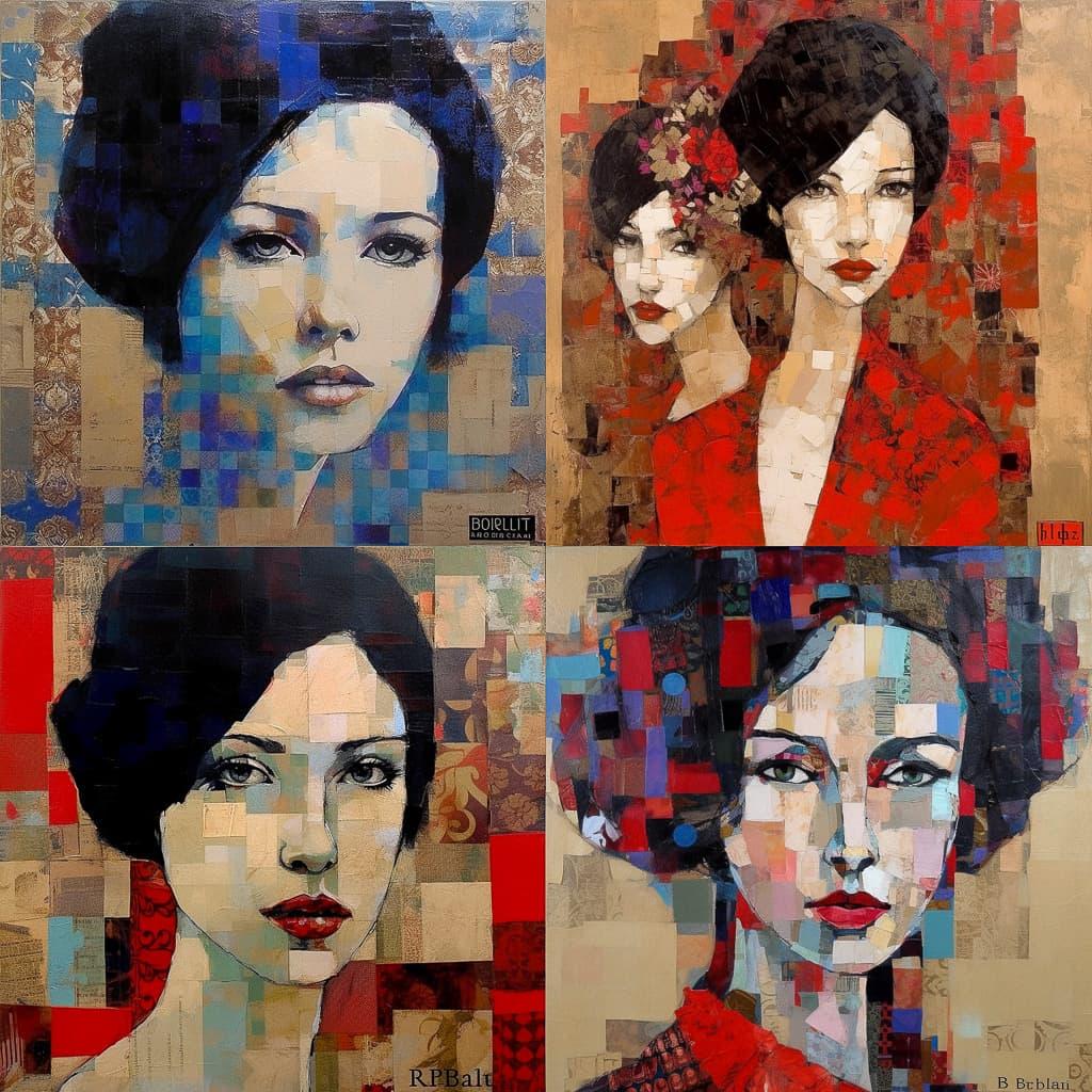 Richard Burlet style, Midjourney V5, render 1 of 4