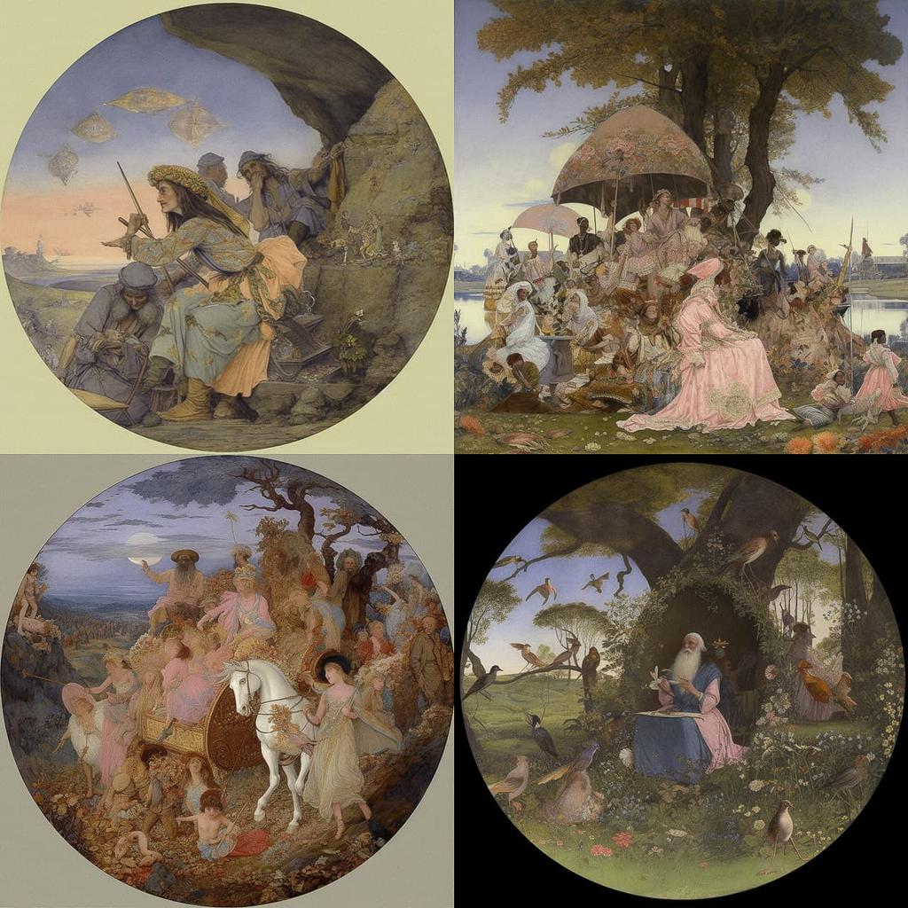 Richard Dadd style, Midjourney V5, render 1 of 4