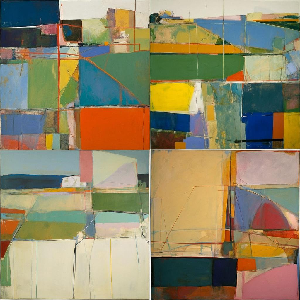 Richard Diebenkorn style, Midjourney V5, render 1 of 4