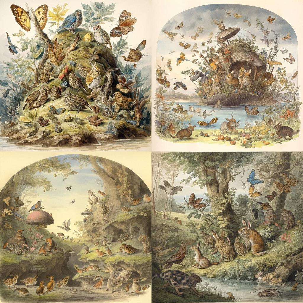 Richard Doyle style, Midjourney V5, render 1 of 4
