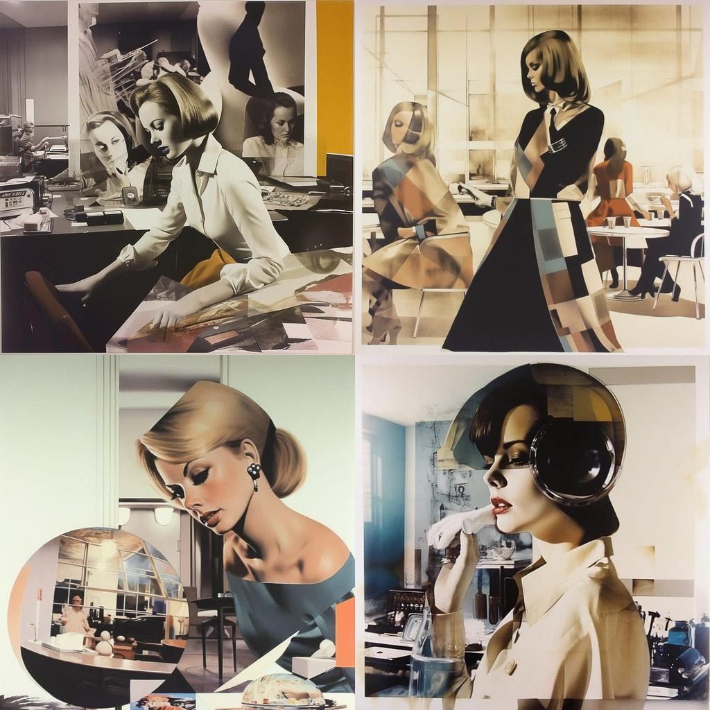 Richard Hamilton style, Midjourney V5, render 1 of 4