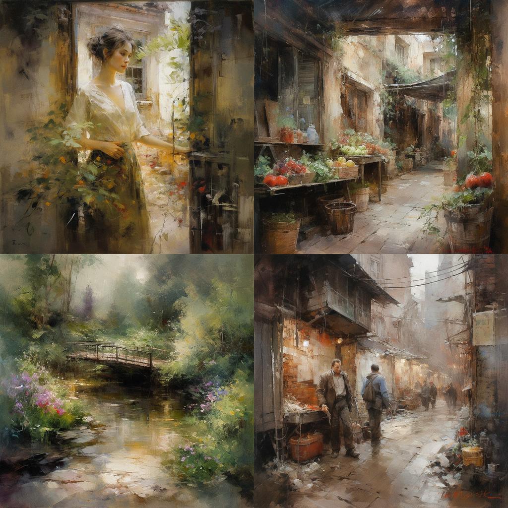 Richard Schmid style, Midjourney V5, render 1 of 4