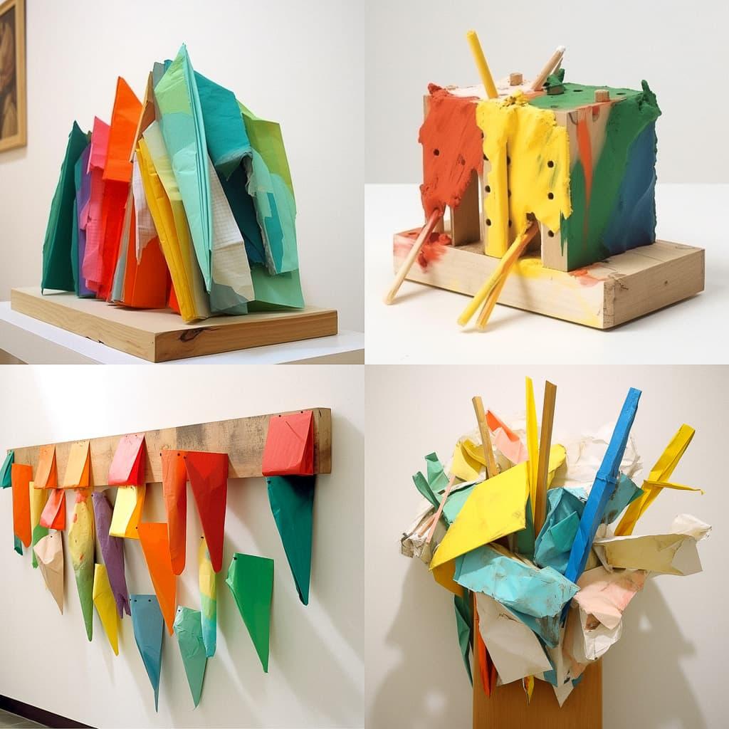 Richard Tuttle style, Midjourney V5, render 1 of 4