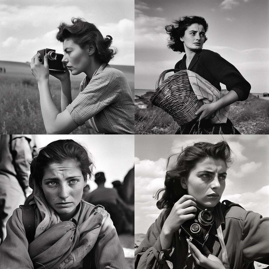 Robert Capa style, Midjourney V5, render 1 of 4