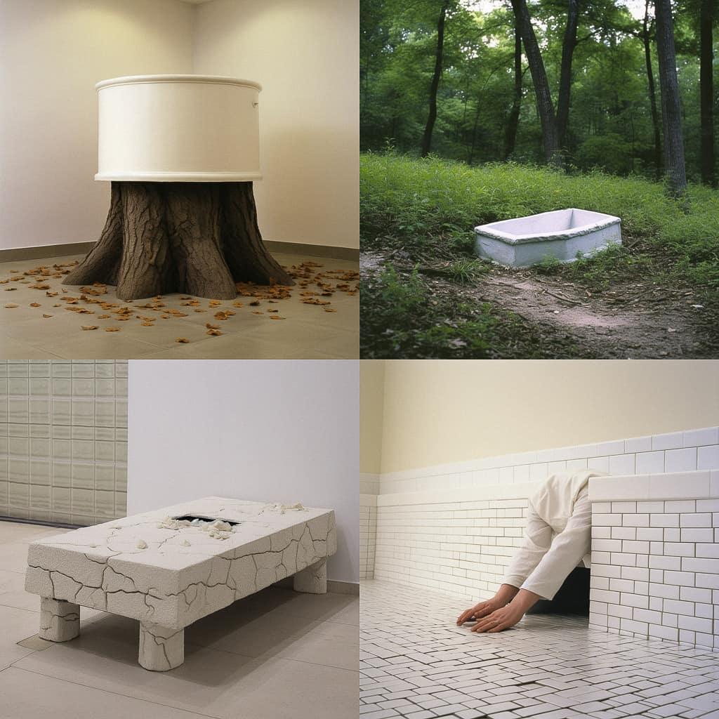 Robert Gober style, Midjourney V5, render 1 of 4
