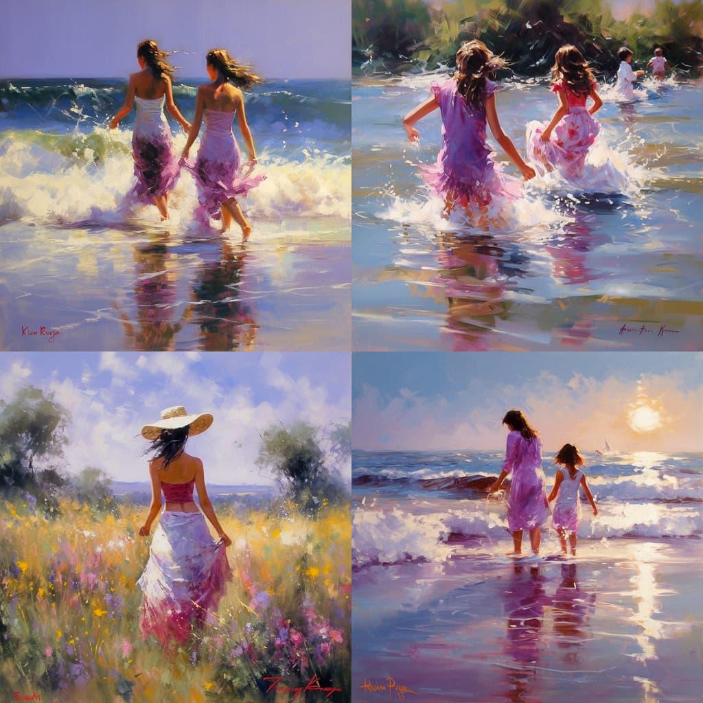 Robert Hagan style, Midjourney V5, render 1 of 4