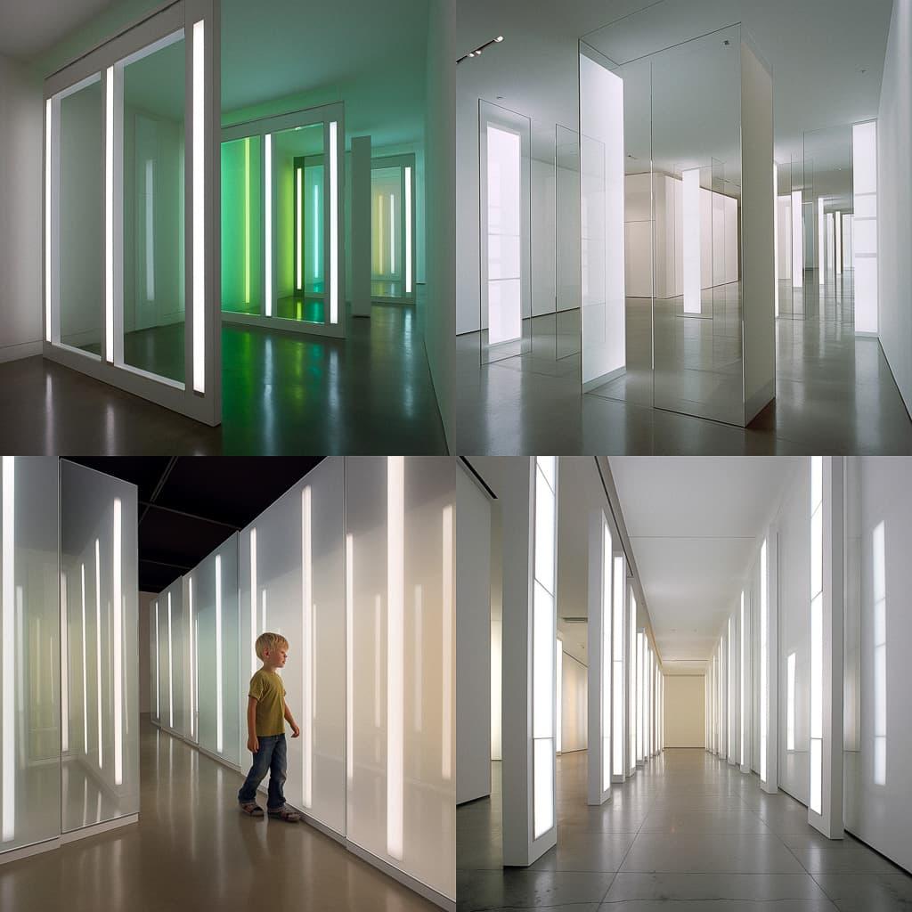 Robert Irwin style, Midjourney V5, render 1 of 4