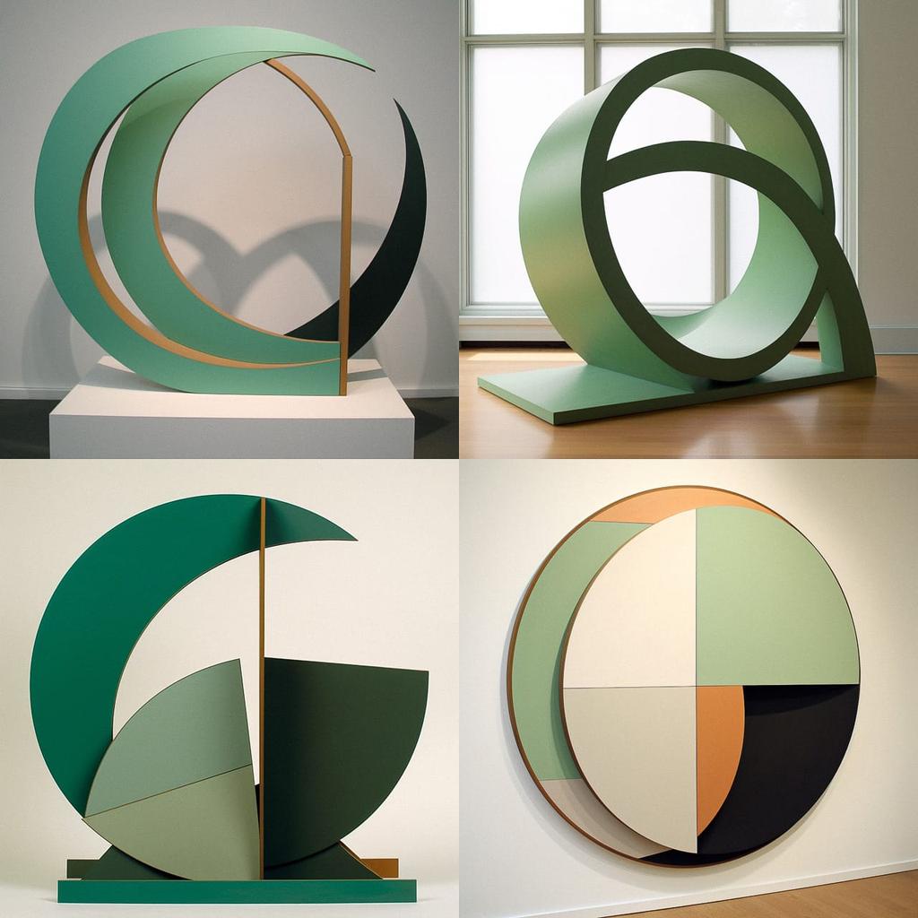 Robert Mangold style, Midjourney V5, render 1 of 4