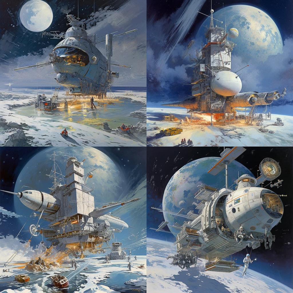 Robert McCall style, Midjourney V5, render 1 of 4