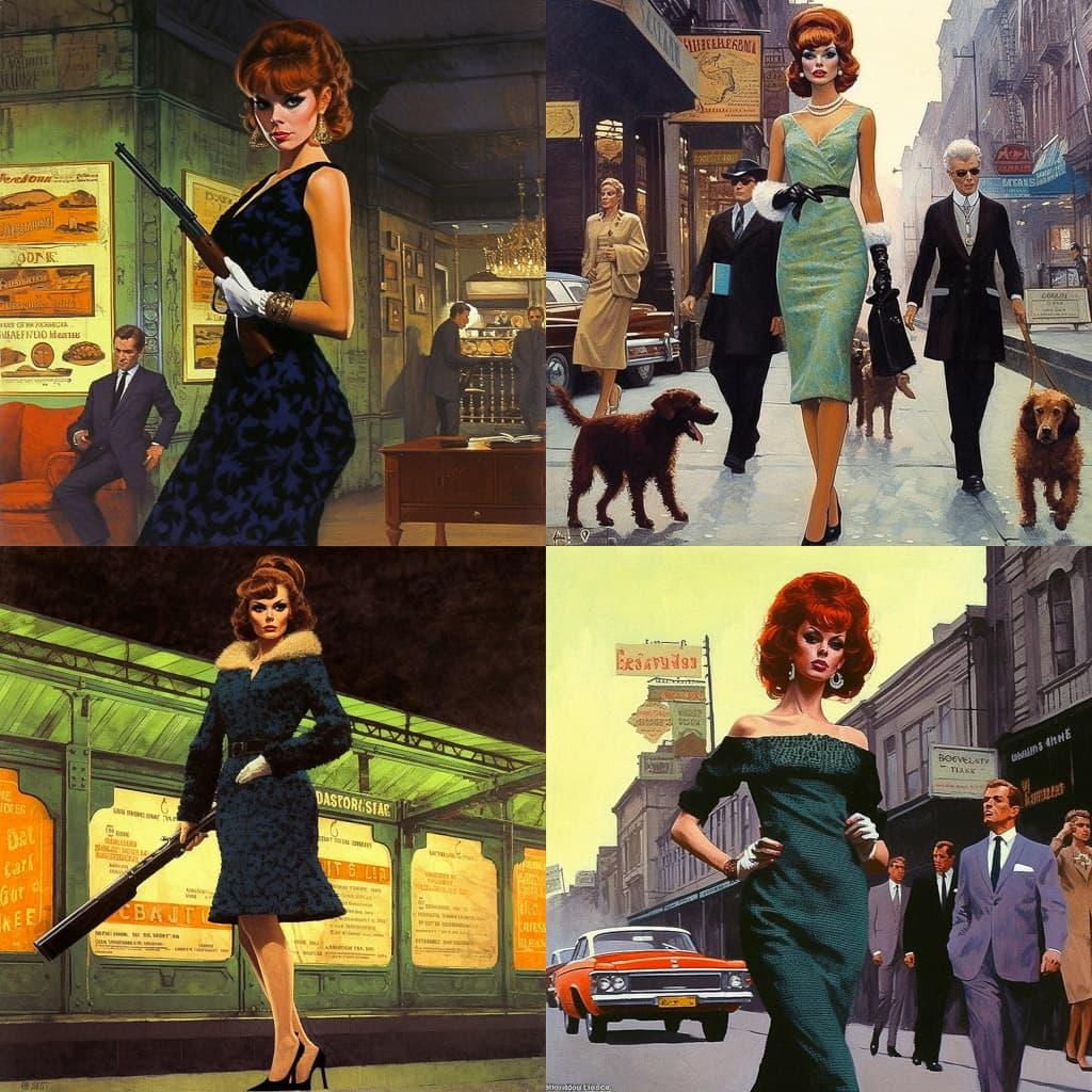 Robert McGinnis style, Midjourney V5, render 1 of 4